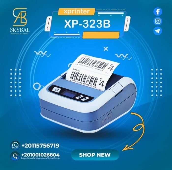⁦XP-P323B Portable Barcode & Receipt Printer | Bluetooth Printer⁩ - الصورة ⁦6⁩